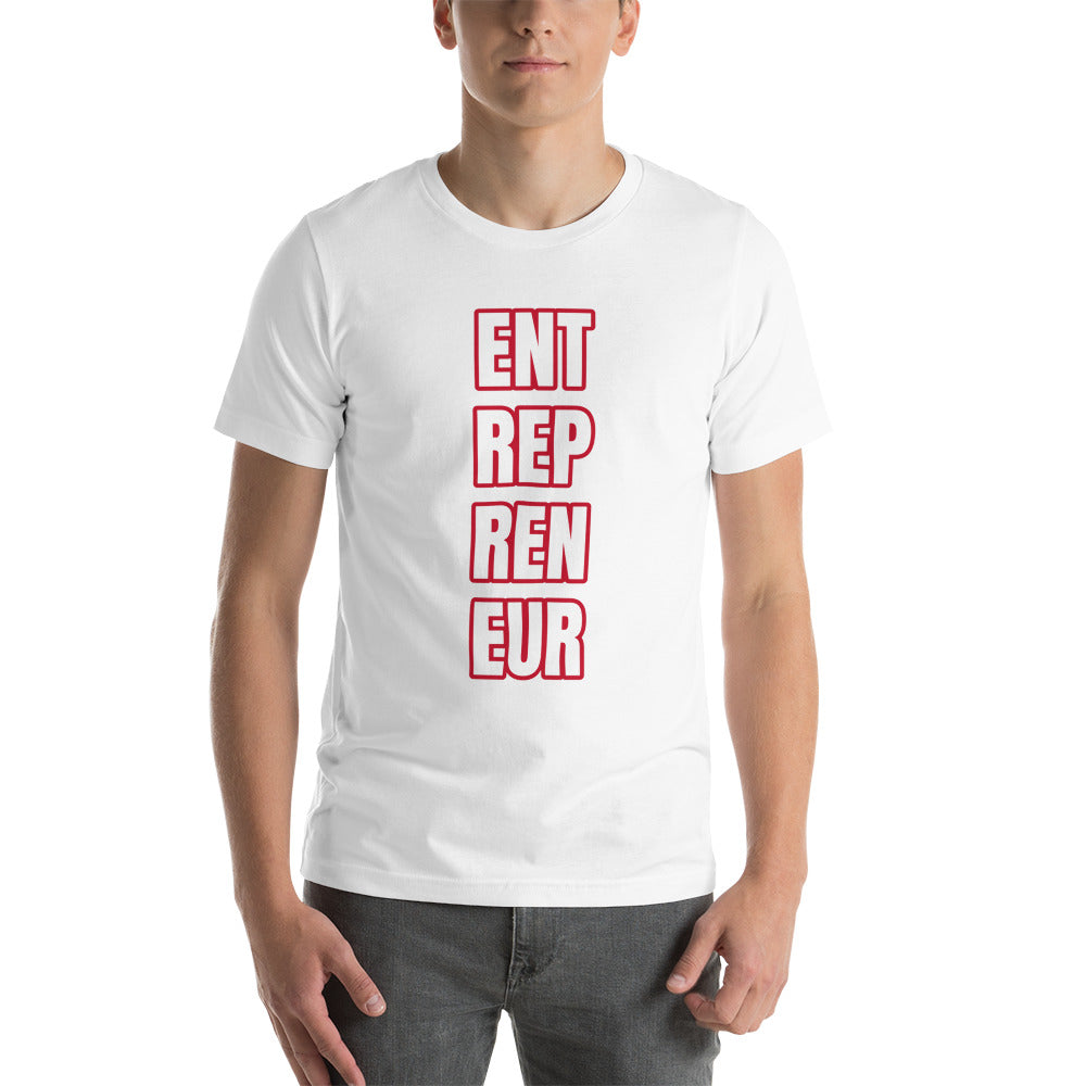 Entrepreneur Vertical Short-Sleeve Unisex T-Shirt (Various colors)