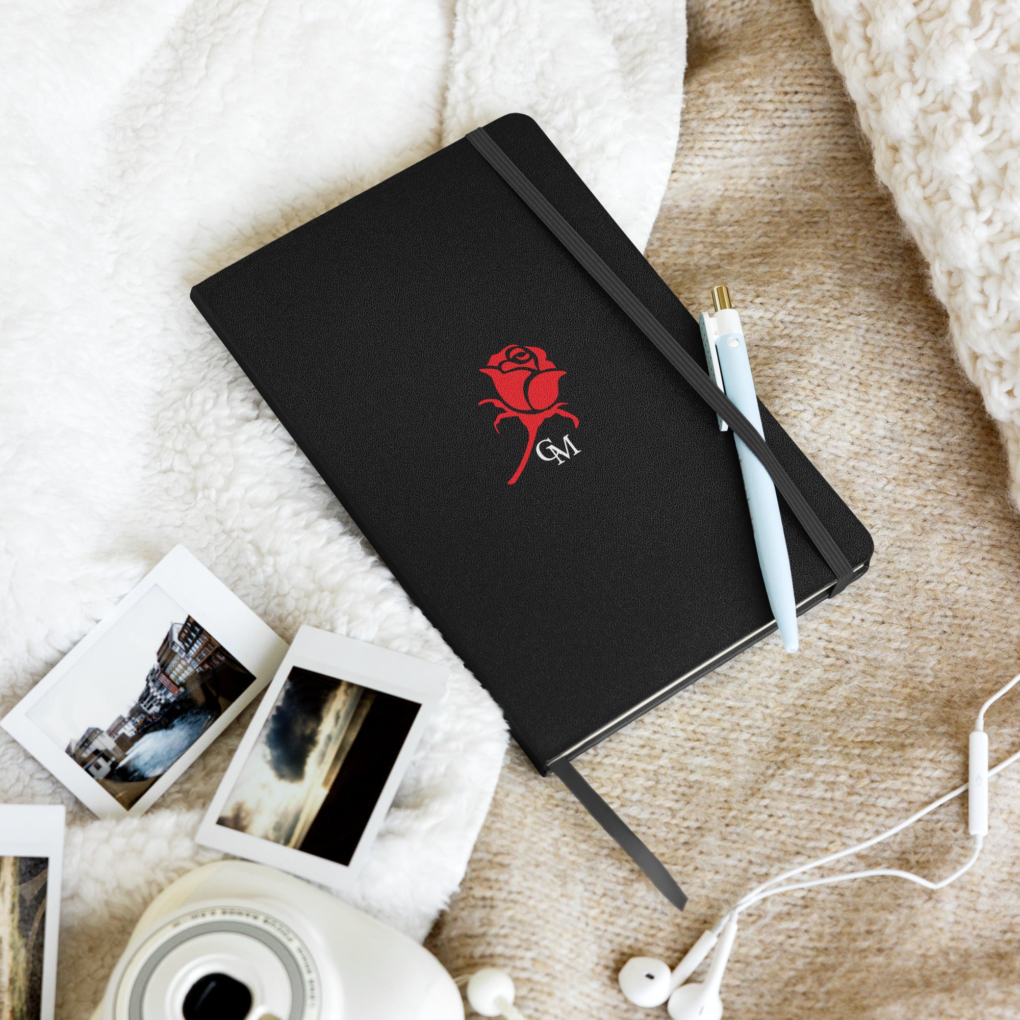 CM Red Rose Hardcover bound journal/notebook