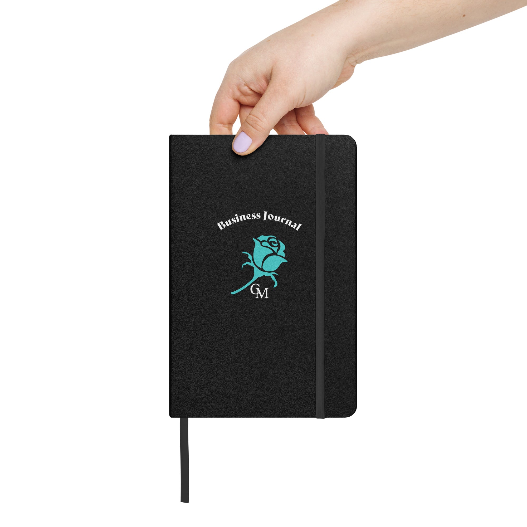 CM TURQUOISE ROSE HARDCOVER BOUND BUSINESS JOURNAL/NOTEBOOK