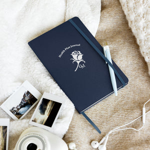 CM WHITE ROSE HARDCOVER BOUND HEALTH PLAN JOURNAL/NOTEBOOK