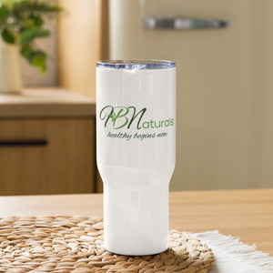 HBNaturals 25 ounce Travel mug with a handle