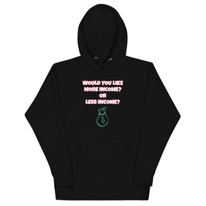 More Income or Less Income Unisex Hoodie