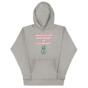 More Income or Less Income Unisex Hoodie