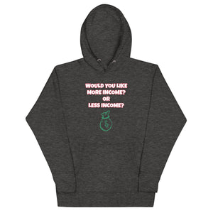 More Income or Less Income Unisex Hoodie