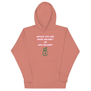 More Income or Less Income Unisex Hoodie
