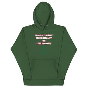 More Income or Less Income Unisex Hoodie