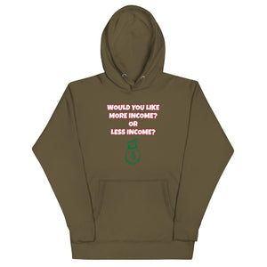More Income or Less Income Unisex Hoodie