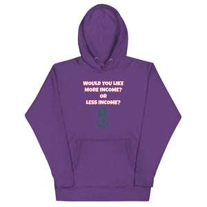 More Income or Less Income Unisex Hoodie