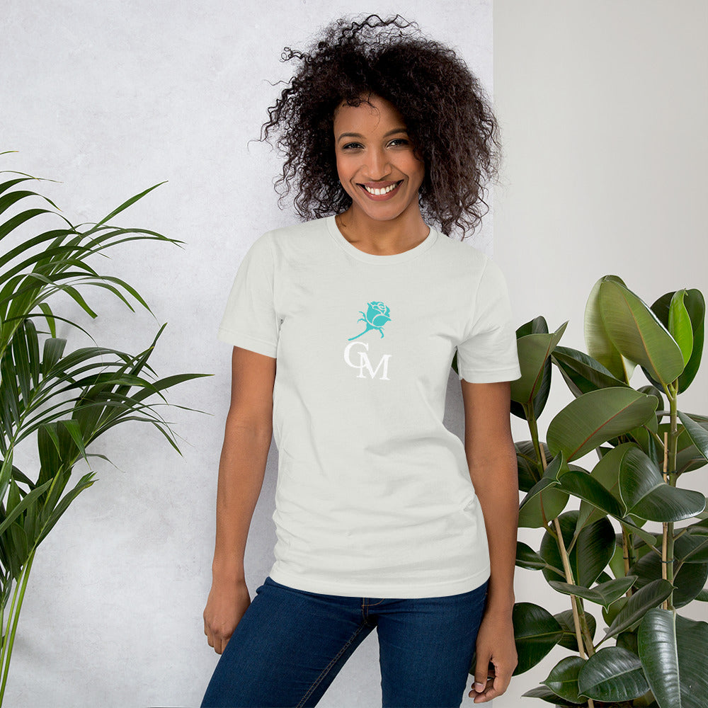 CM Turquoise Rose Unisex t-shirt