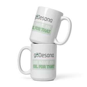GoDesana 15 ounce White glossy mug