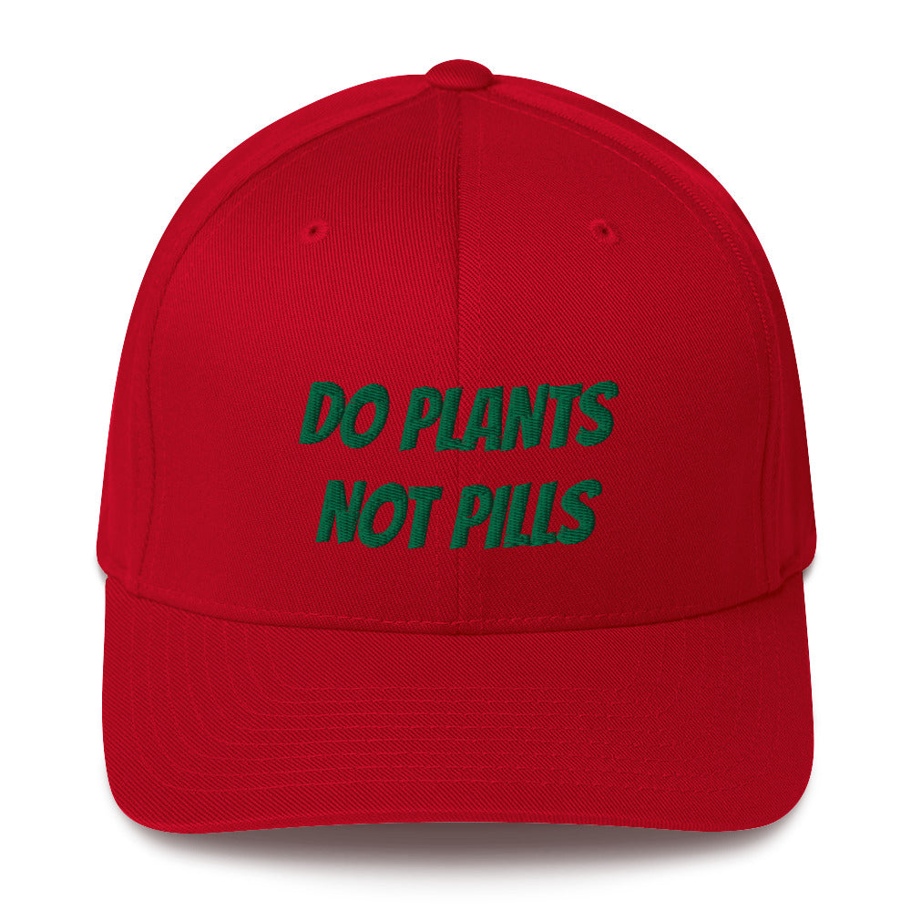 Do Plants Not Pills Structured Twill Cap (Green Letters)