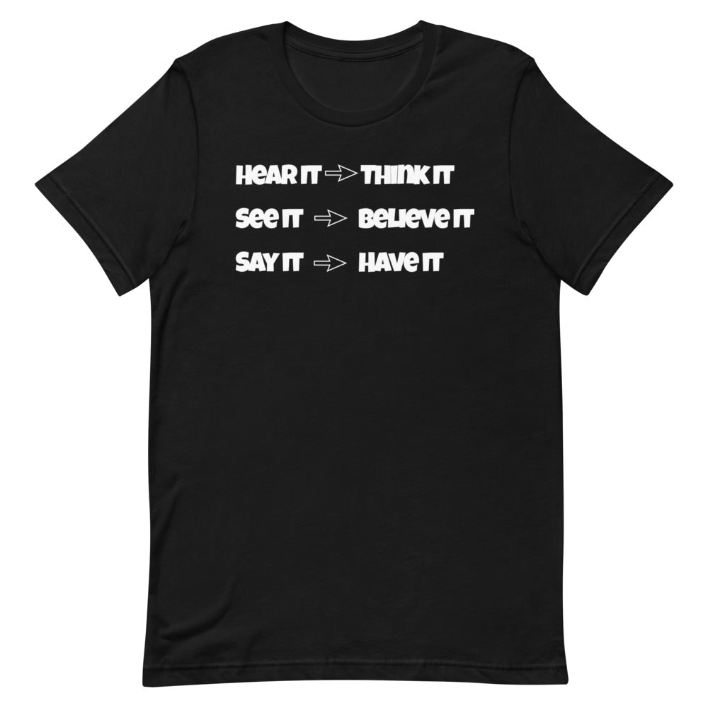 Hear It, See It, Say It Short-Sleeve Unisex T-Shirt