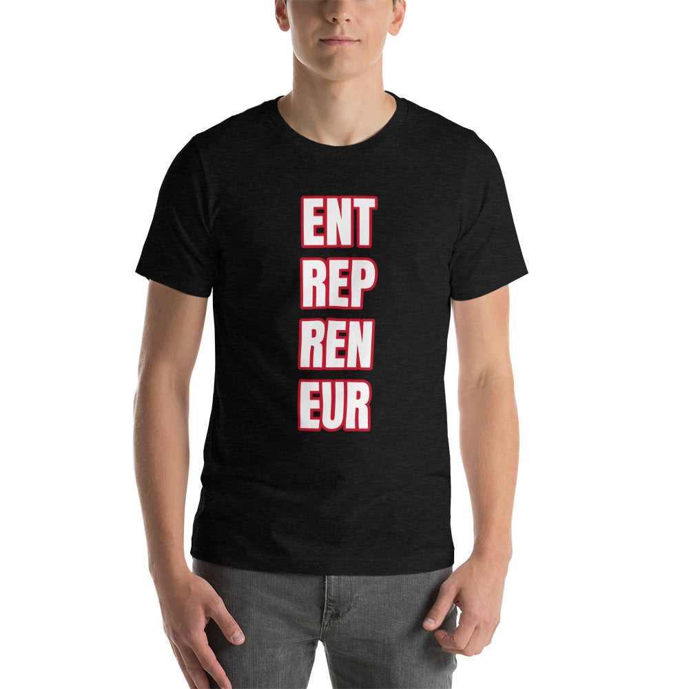 Entrepreneur Vertical Short-Sleeve Unisex T-Shirt (Various colors)
