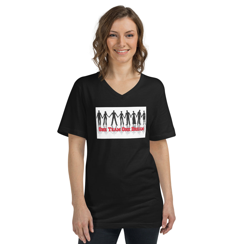 One Team One Dream Unisex V-Neck T-Shirt