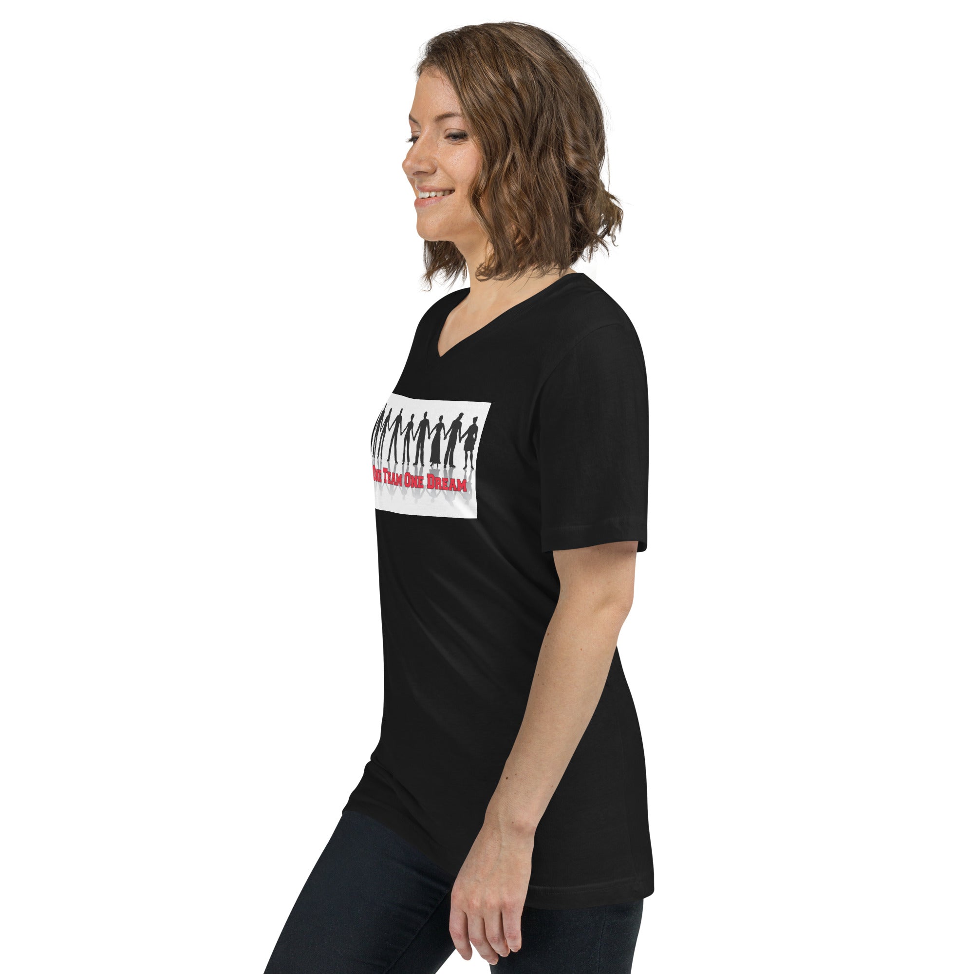 One Team One Dream Unisex V-Neck T-Shirt