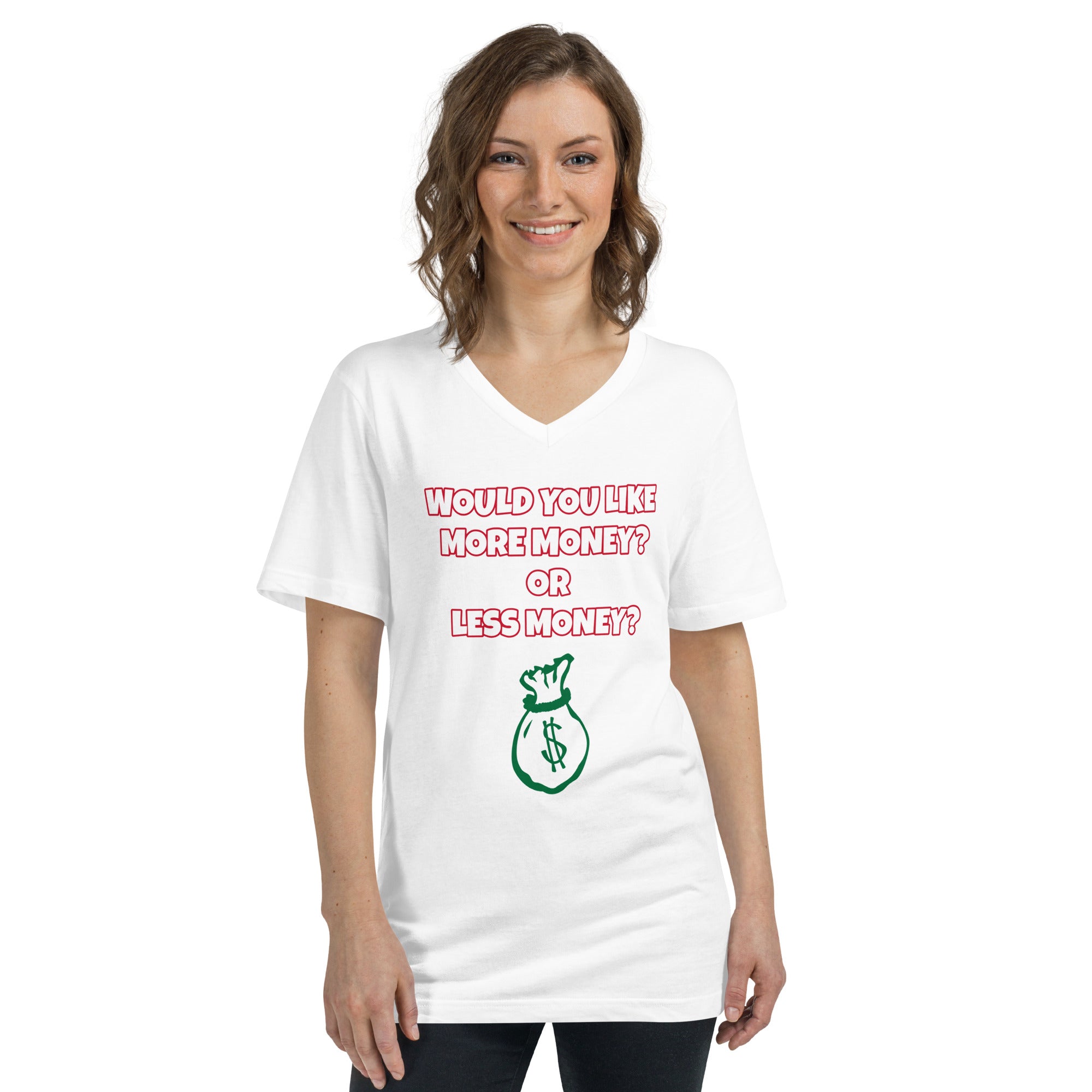 Unisex Short Sleeve V-Neck T-Shirt